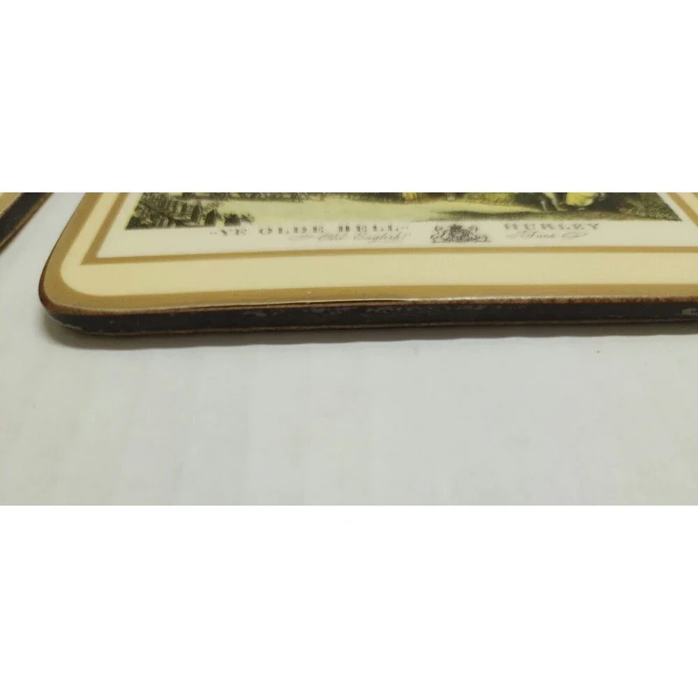 Pimpernel Set of 6 Coasters English Inns Cork with Box